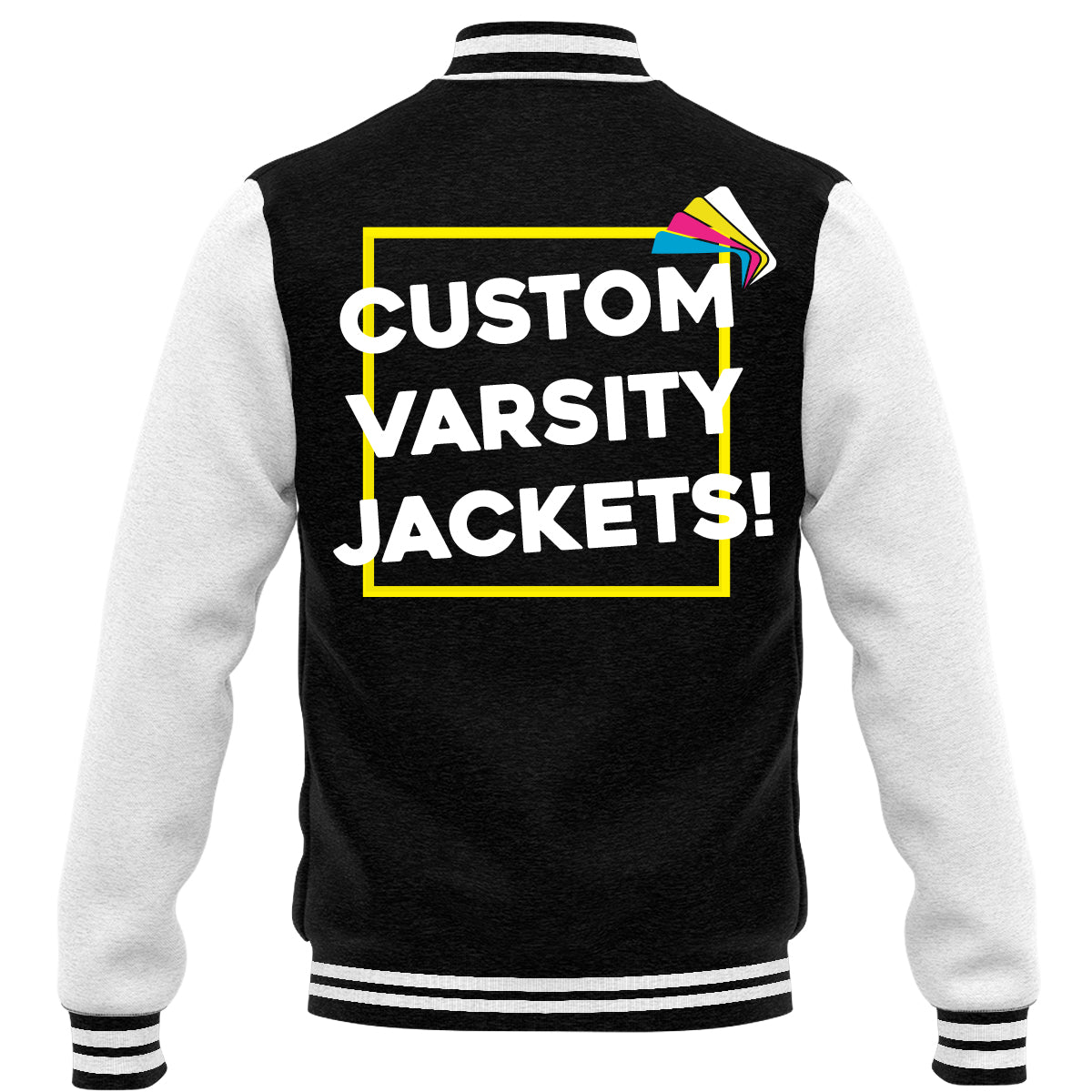 Customizable Letterman Jacket – BLACK